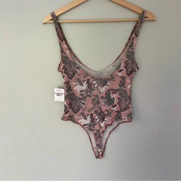 NWT Free People Intimately Floral Mesh Bodysuit in Freesia Pink Women’s SIZE XS - Picture 7 of 13